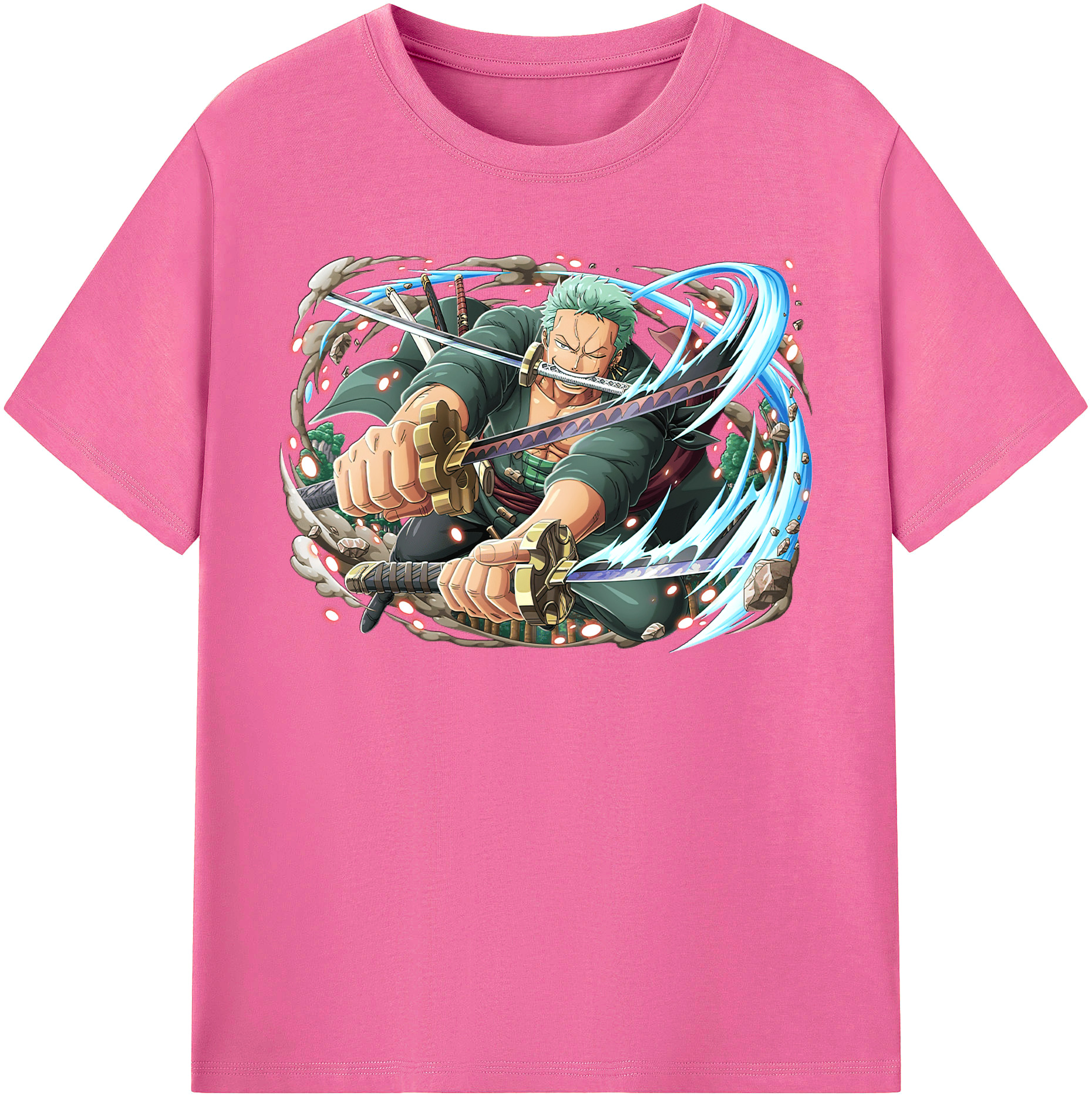 ワンピース ロロノア・ゾロ ONE PIECE Roronoa Zoro レディースカジュアルプリントTシャツ（綿100％）